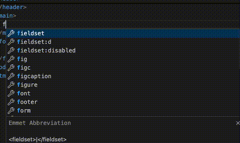 snippet in a html file