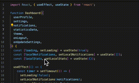 snippet in a jsx file