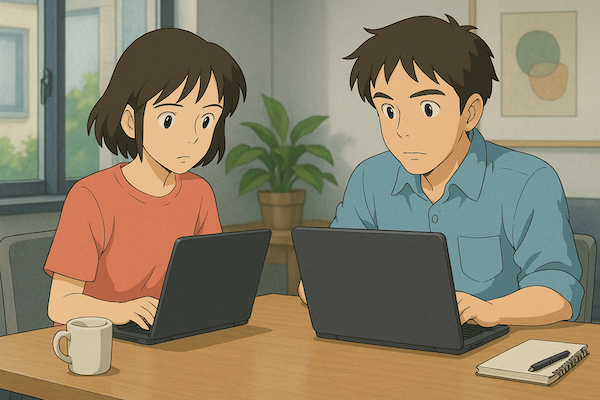 two characters coding