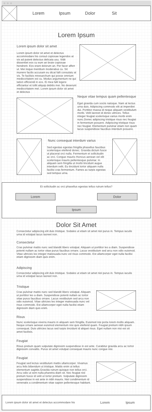 buyer's guide wireframe